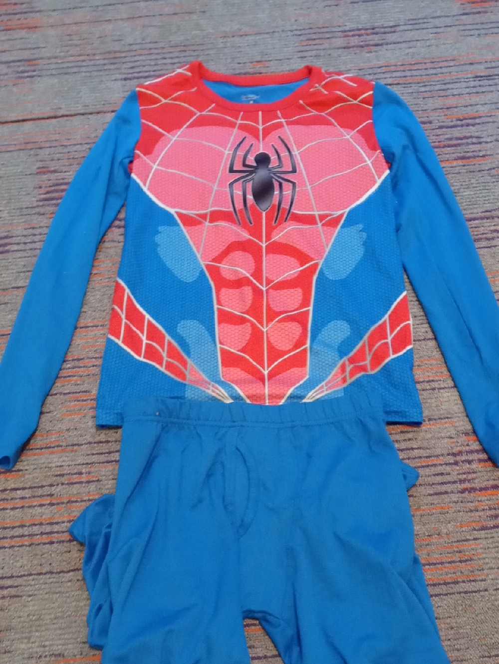 Cuddl Duds Boys Red and Blue Spider Hero Top & Pants